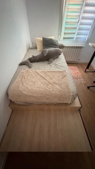 Estructura cama madera con cama supletoria