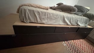 Estructura cama madera con cama supletoria