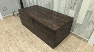 Baúl de madera envejecida gran capacidad