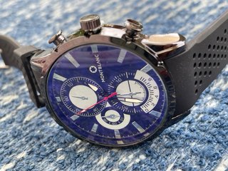 Reloj Deportivo Caucho Negro/Morado
