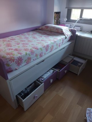 Cama nido con cajones y cama extra