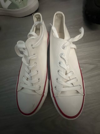 Bambas Owel blancas con detalles rojos
