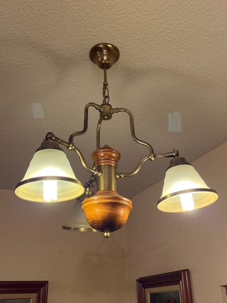 Lámpara de techo madera y metal