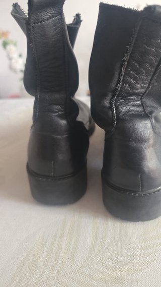 Botines Zara Piel Negro Talla 40