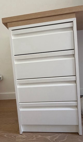 Escritorio madera con cajoneras