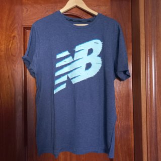 Camiseta manga corta New Balance Logo Azul XL