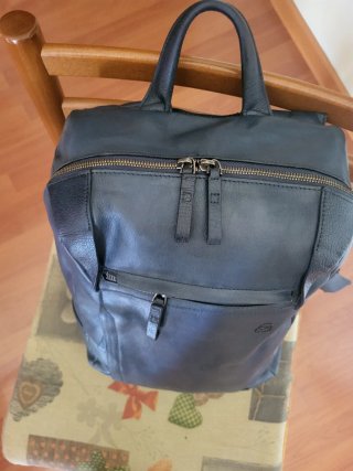 Zaino Piquadro Pelle Blu/blu marino