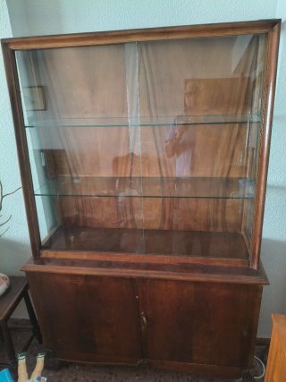 Vitrina Antigua Madera y Cristal