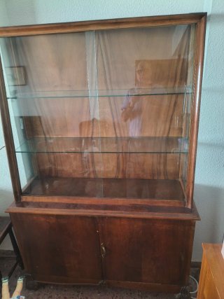 Vitrina Antigua Madera y Cristal