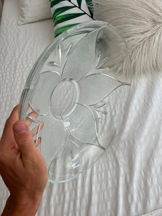Plato de cristal decorado