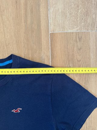 Hollister Men Navy Azul T-Shirt | Talla M