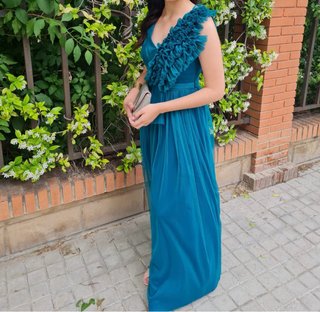 Vestido de fiesta tul y volantes
