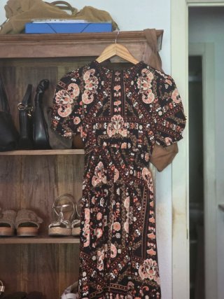 Vestido largo estampado Apricot