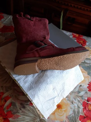 Stivaletti in pelle bordeaux