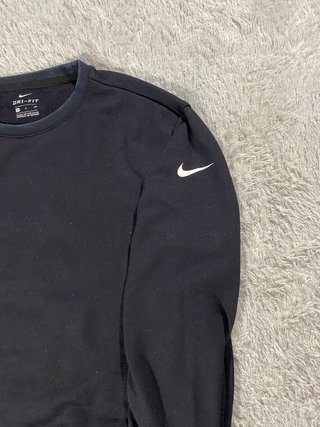 Nike Sweatshirt Black Swoosh  Sportswear Retro Y2K