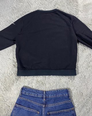 Nike Sweatshirt Black Swoosh  Sportswear Retro Y2K