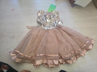 Vestido niña lentejuelas y tul