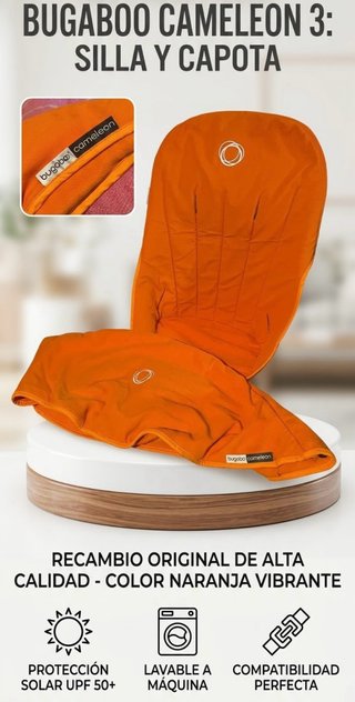 Funda Silla + Capota Bugaboo Cameleon 3 Naranja