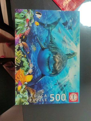 Puzzle Educa 500 Piezas Tiburón y Peces
