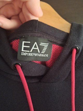Tuta EA7 Emporio Armani felpa pantaloni nera rosa