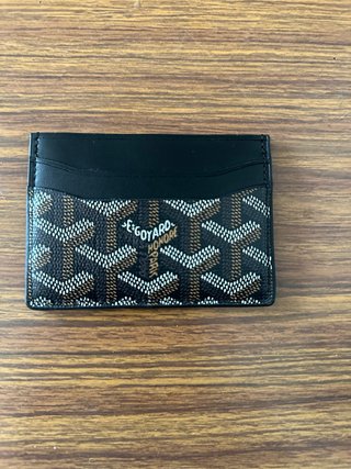 Tarjetero Goyard Negro Marrón