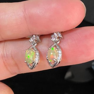 Pendientes Plata 925 Ópalo Natural