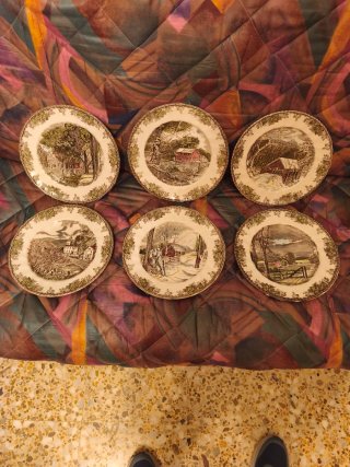Juego 6 Platos Ingleses Porcelana