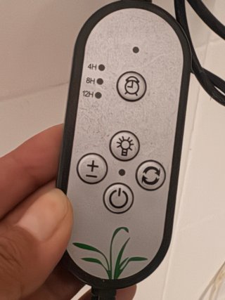 Lámpara LED Cultivo Plantas Control Temporizador