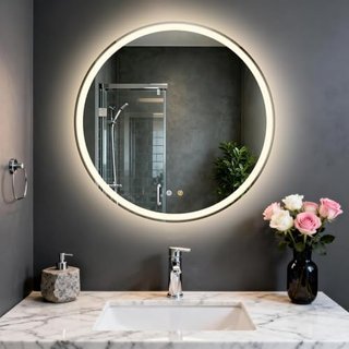 Specchio a led da bagno rotondo
