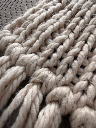 Bufanda Zara Beige Tejida