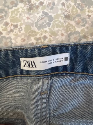 Pantalón vaquero recto ZARA azul