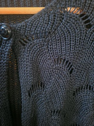 Chaqueta de punto negra talla única