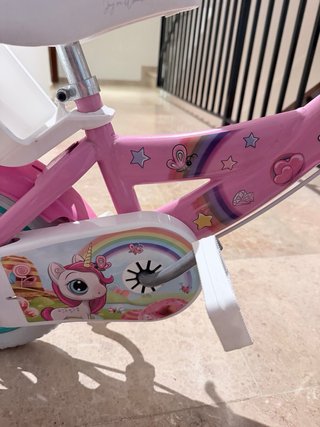 Bicicleta niña unicornio rosa 12