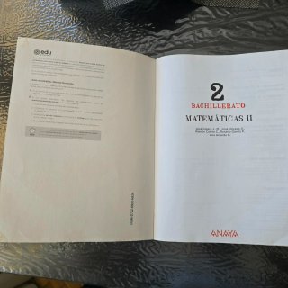 Libro 2 Bachillerato - Matemáticas II Anaya