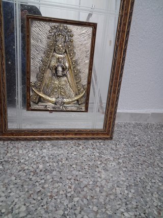 Cuadro Virgen del Rocío con marco
