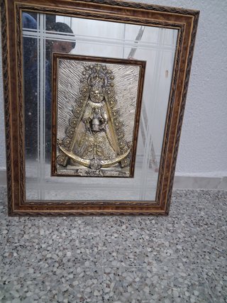 Cuadro Virgen del Rocío con marco