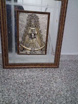 Cuadro Virgen del Rocío con marco