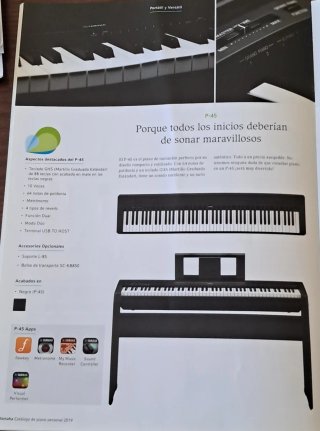 Piano Digital Yamaha P-45 - 88 Teclas
