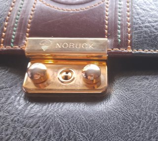 Maletín ejecutivo piel Nobuck negro/marrón