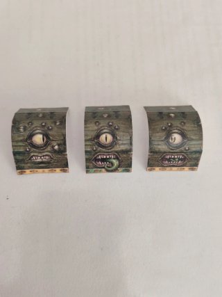 3 segnalini scrigno Mimic per Heroquest