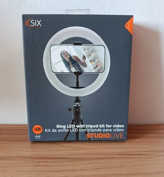 KSIX Aro de Luz LED con Trípode
