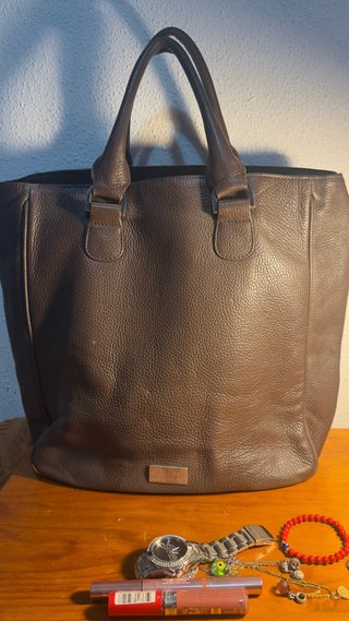 Bolso de piel Armani marrón