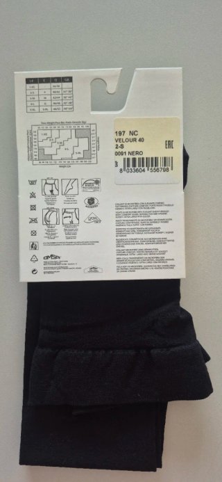Collant OMSA Velour 40 Nero Tg. 2-S