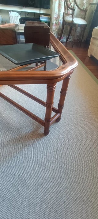 Mesa centro madera y cristal