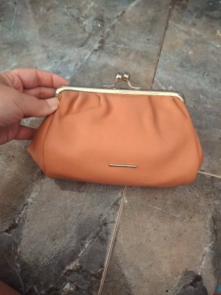 Bolso naranja de piel