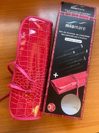 Estuche de brochas de maquillaje Miomare rosa
