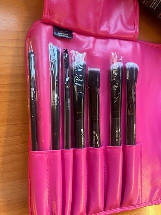 Estuche de brochas de maquillaje Miomare rosa