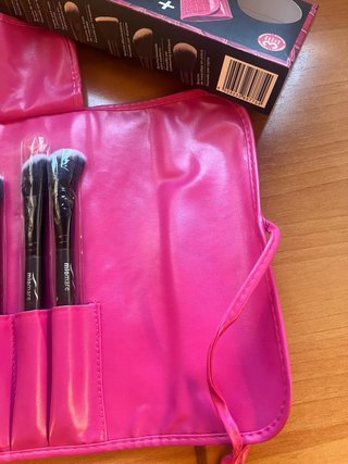 Estuche de brochas de maquillaje Miomare rosa