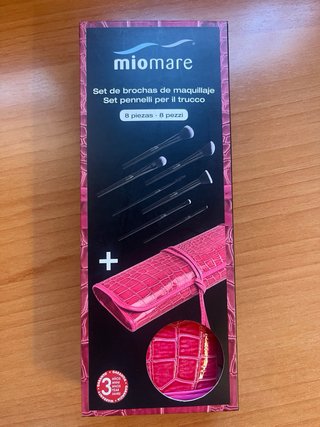 Estuche de brochas de maquillaje Miomare rosa