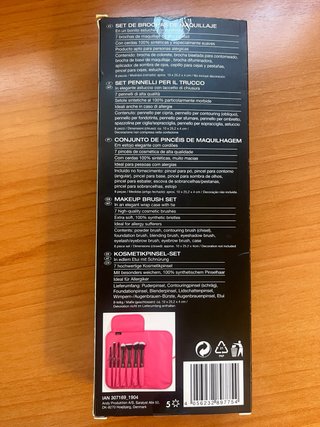 Estuche de brochas de maquillaje Miomare rosa